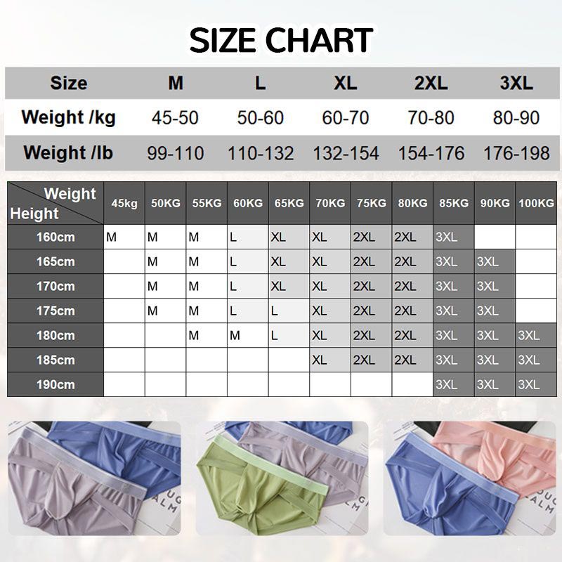 Men's Breathable Mesh Ice Silk Briefs