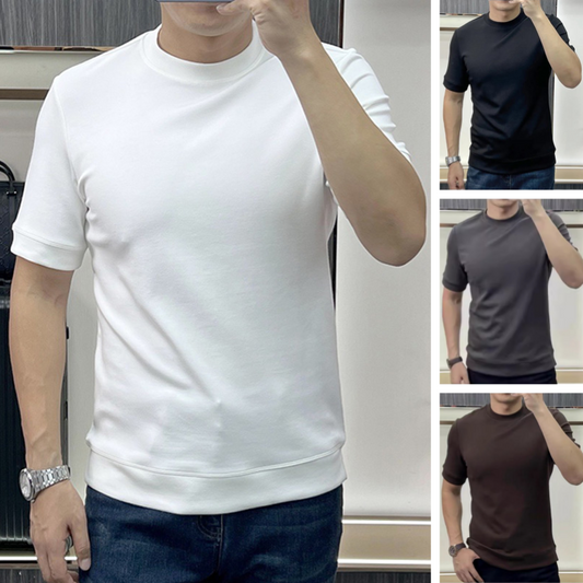 Men's Summer Simple Round-Neck Pure Cotton T-Shirt（50% OFF）