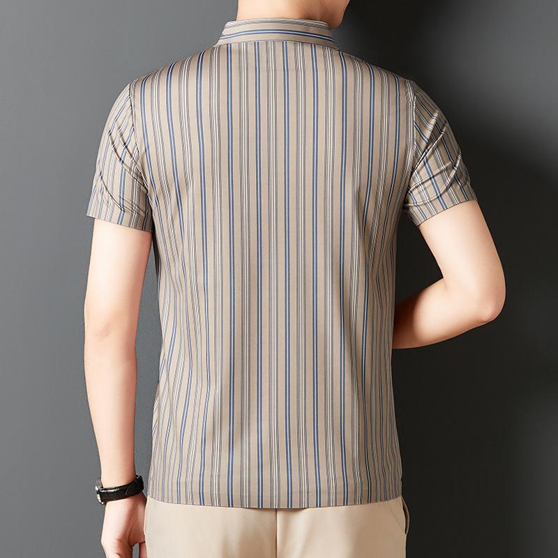 🔥2024 New Year's Hot Sale🔥Men's Summer Striped Short Sleeve Shirt