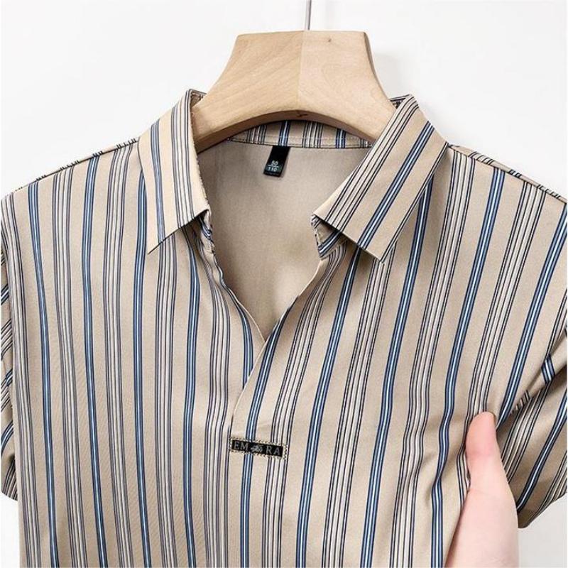 🔥2024 New Year's Hot Sale🔥Men's Summer Striped Short Sleeve Shirt