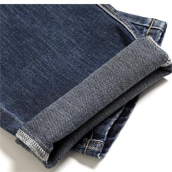 Men's Stretch Straight Leg Vintage Jeans with Multiple Pockets