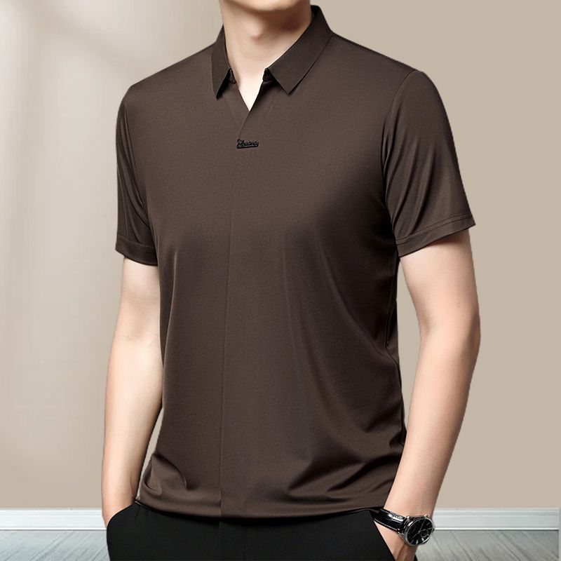 Men’s Casual Lapel Breathable Wrinkle-free T-shirt