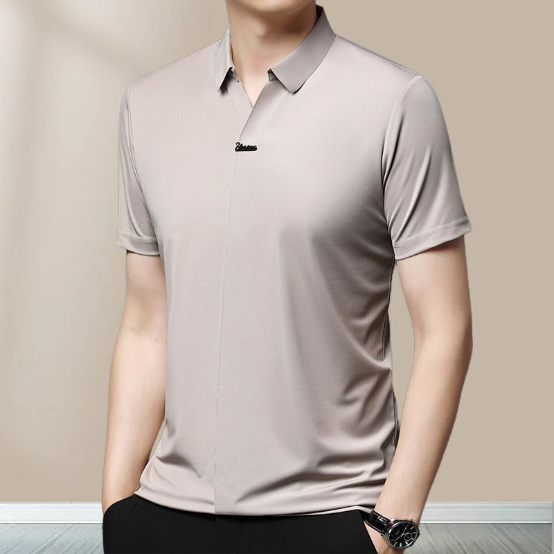 Men’s Casual Lapel Breathable Wrinkle-free T-shirt