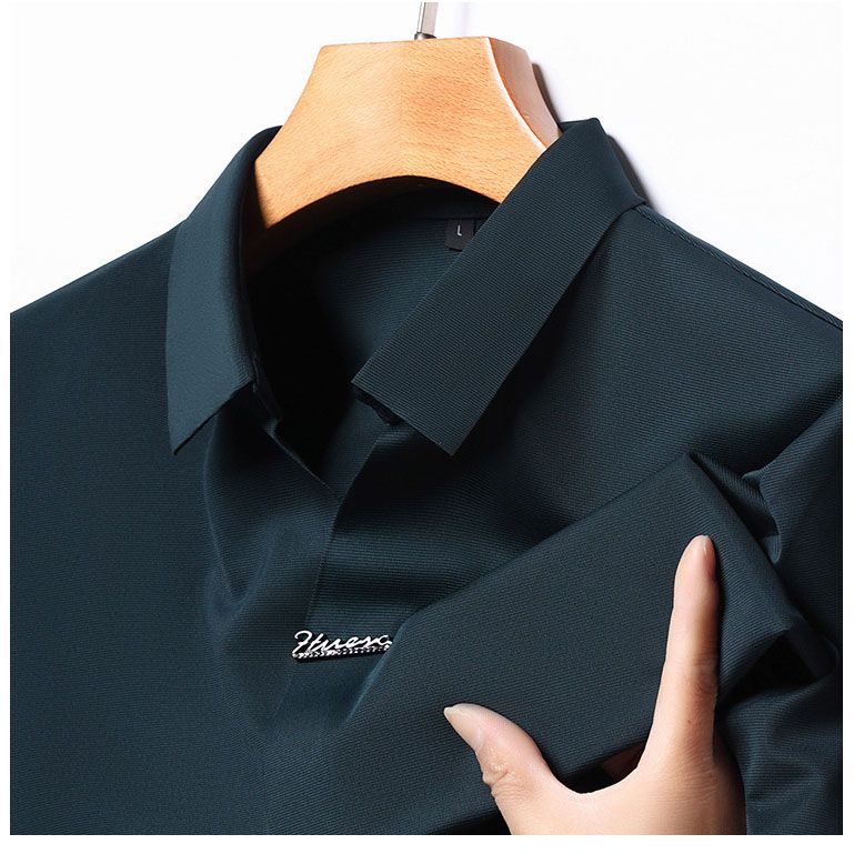 Men’s Casual Lapel Breathable Wrinkle-free T-shirt