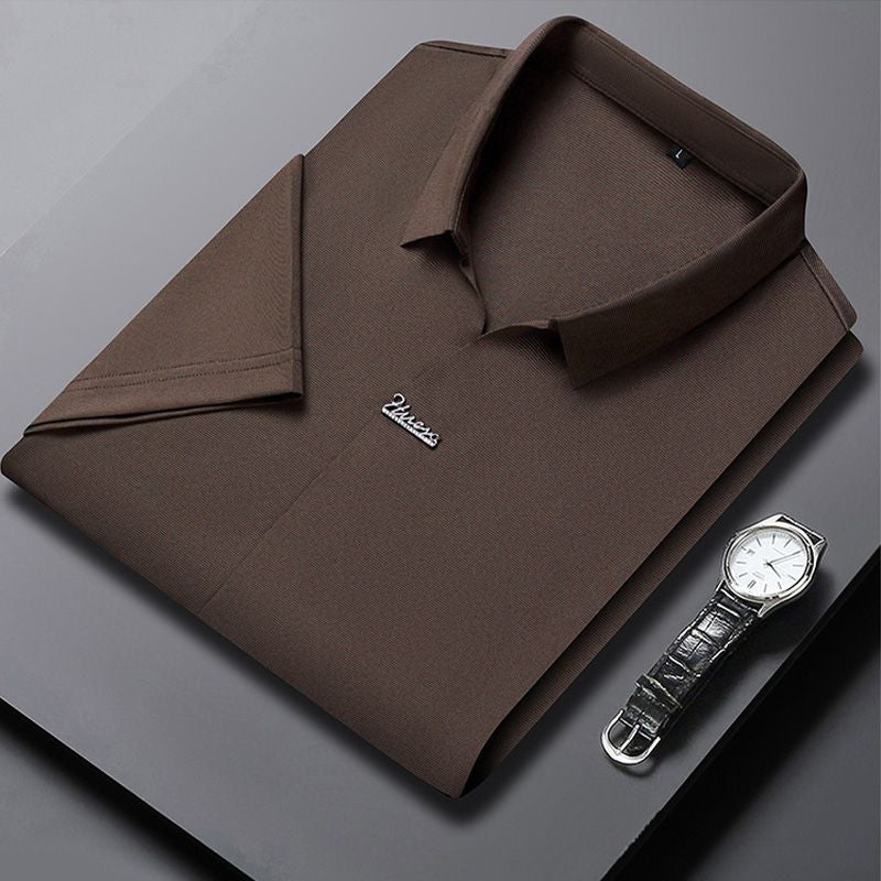 Men’s Casual Lapel Breathable Wrinkle-free T-shirt