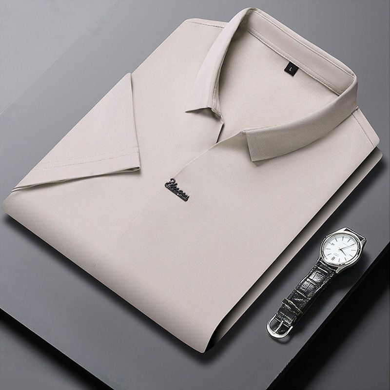 Men’s Casual Lapel Breathable Wrinkle-free T-shirt