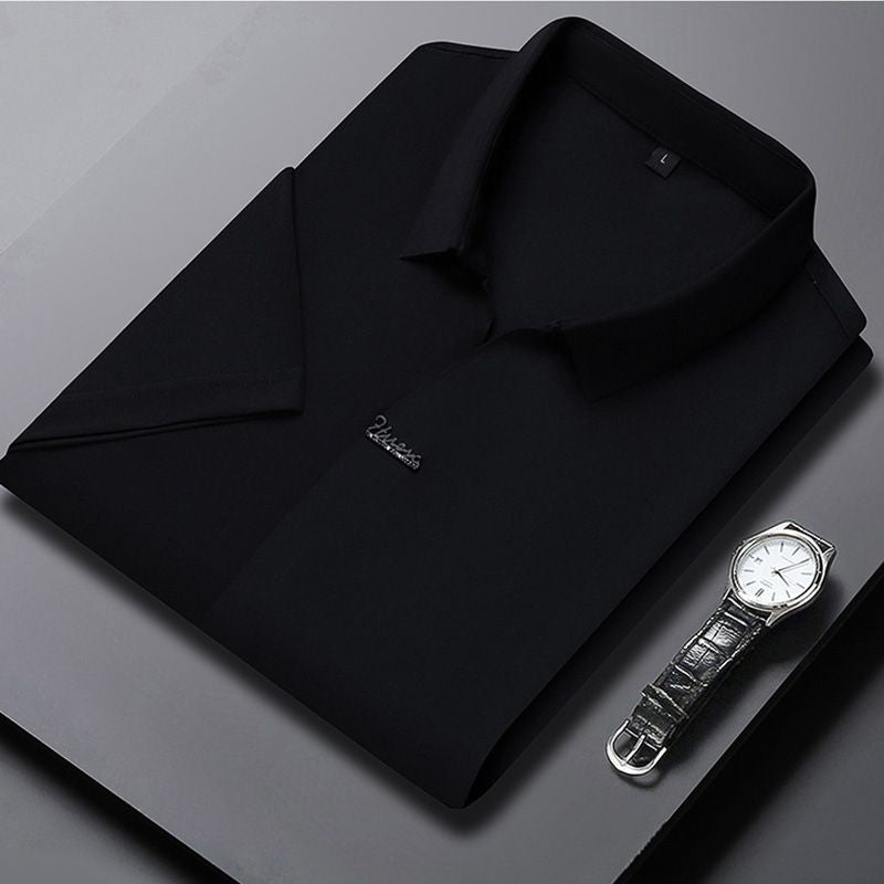 Men’s Casual Lapel Breathable Wrinkle-free T-shirt