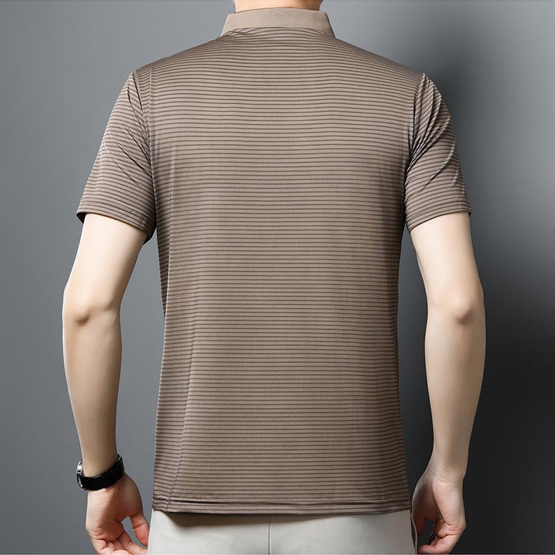 🔥Men’s Casual Ice Silk Lapel T-shirt（50% OFF）