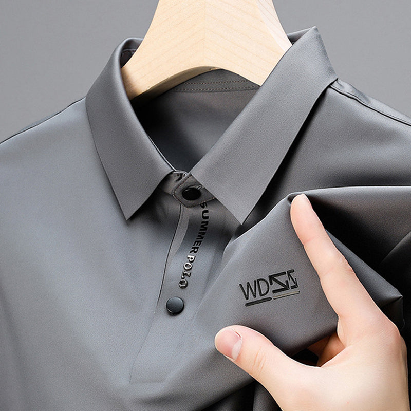 Summer Short Sleeve Business Lapel Shirt for Men