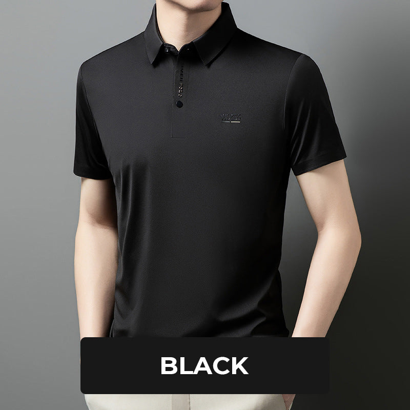 Summer Short Sleeve Business Lapel Shirt for Men