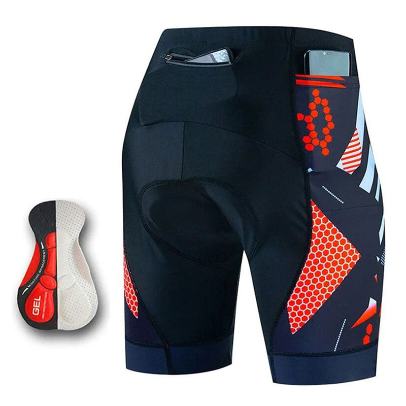 Men's 5D Gel Padded Cycling Shorts with 3 Pockets