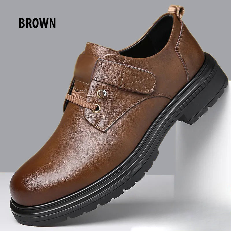 Men's Breathable Retro PU Leather Soft Sole Shoes