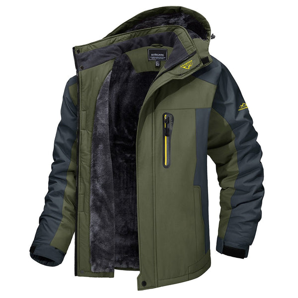 Men's winter jacket thickened fleece outdoor windproof warm