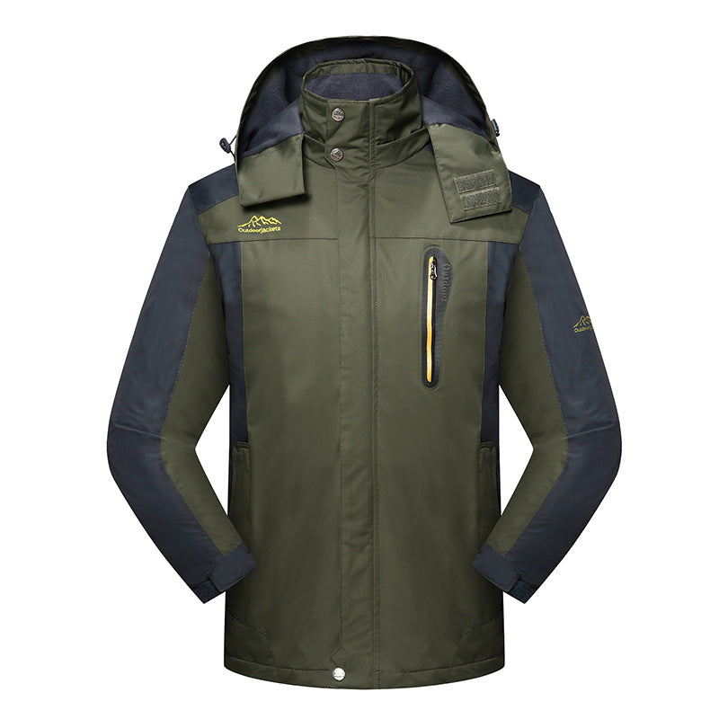 Men's winter jacket thickened fleece outdoor windproof warm