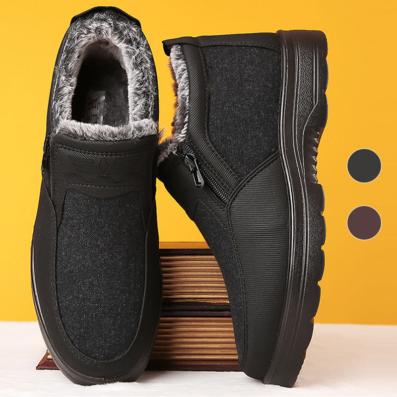 MEN'S ORTHOPEDIC WARM SNOW BOOTS WATERPROOF NON-SLIP WINTER FLEECE SHOES