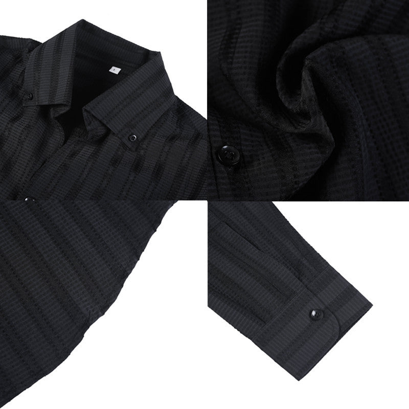 Men's V-Neck Dress Shirt