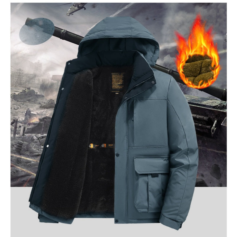 Men's Warm Waterproof Hooded Jacket（50% OFF）