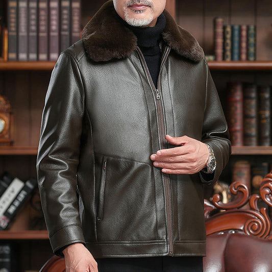 ❄️Winter Specials❄️ Men's Warm Zipper Faux Leather Jackets