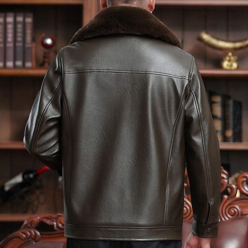 ❄️Winter Specials❄️ Men's Warm Zipper Faux Leather Jackets