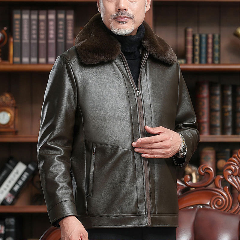 ❄️Winter Specials❄️ Men's Warm Zipper Faux Leather Jackets