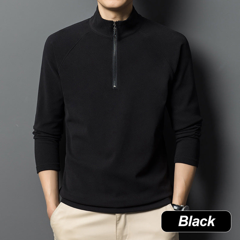 Men's Warm Long Sleeve Quarter Zip Sweatshirt