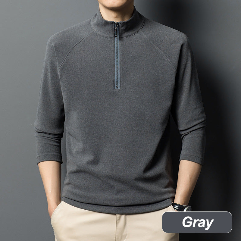 Men's Warm Long Sleeve Quarter Zip Sweatshirt