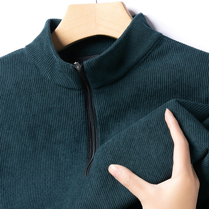 Men's Quarter Zip Pullover with Plush Lining