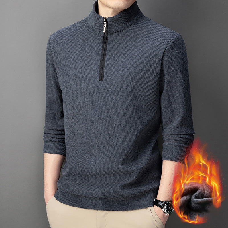 Men's Quarter Zip Pullover with Plush Lining