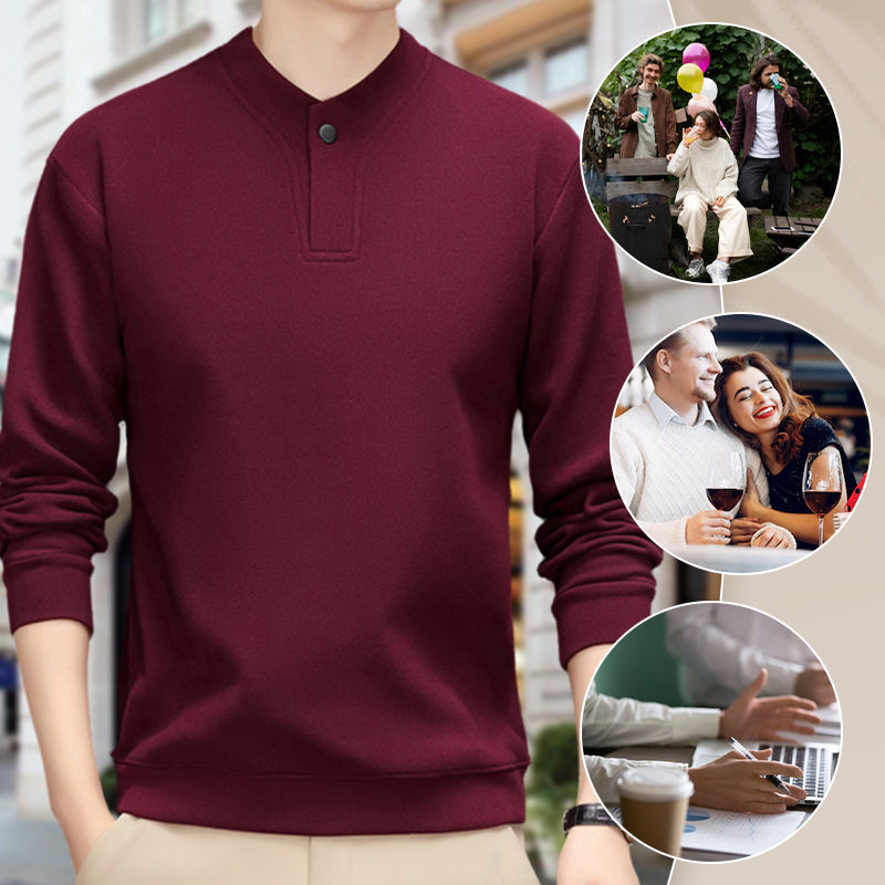 🔥New Hot Selling🔥Men’s Plush-LinedThickened Pullover (Warm and Comfortable)