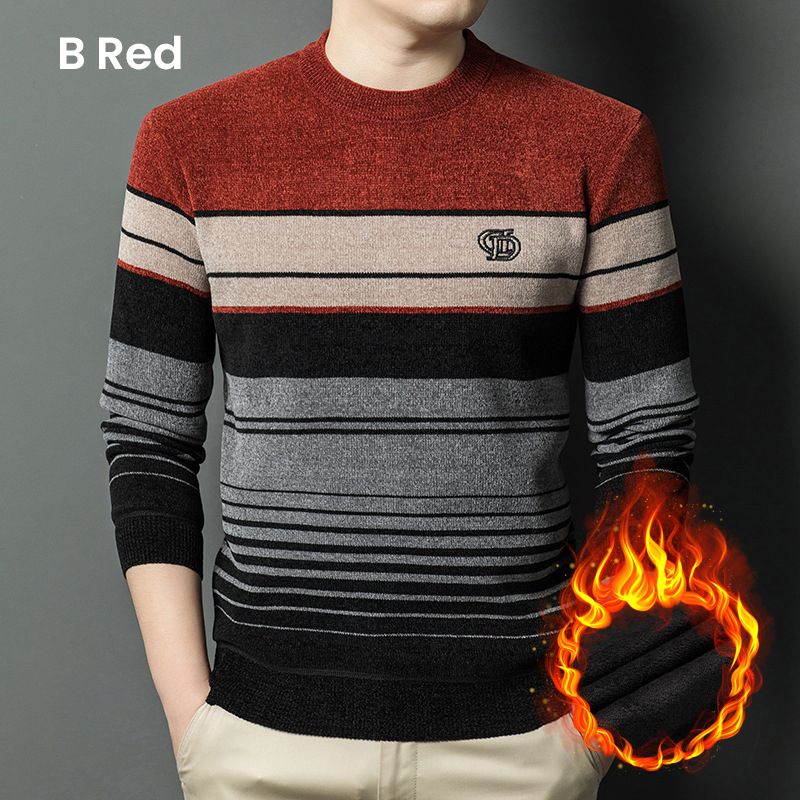 🔥60%OFF New Year Sale🔥Men’s Chenille Round-neck Thickened Plush Lined Warm Sweater - Buy 2 Get Free Shipping