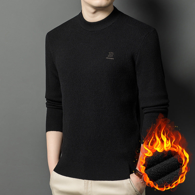 Men's Stand Collar Knit Sweater