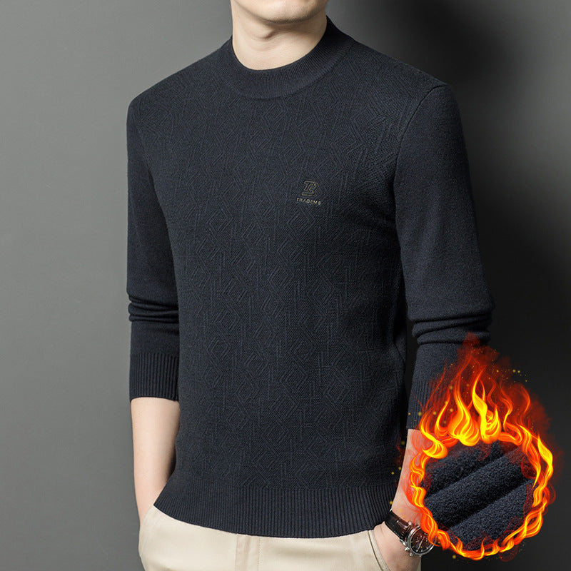 Men's Stand Collar Knit Sweater