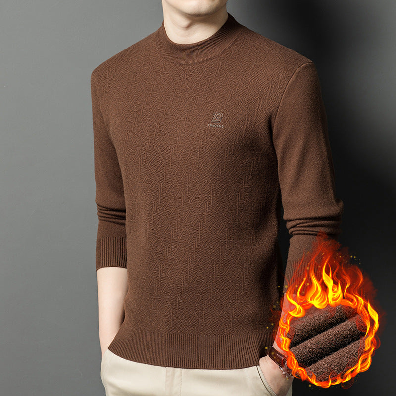 Men's Stand Collar Knit Sweater