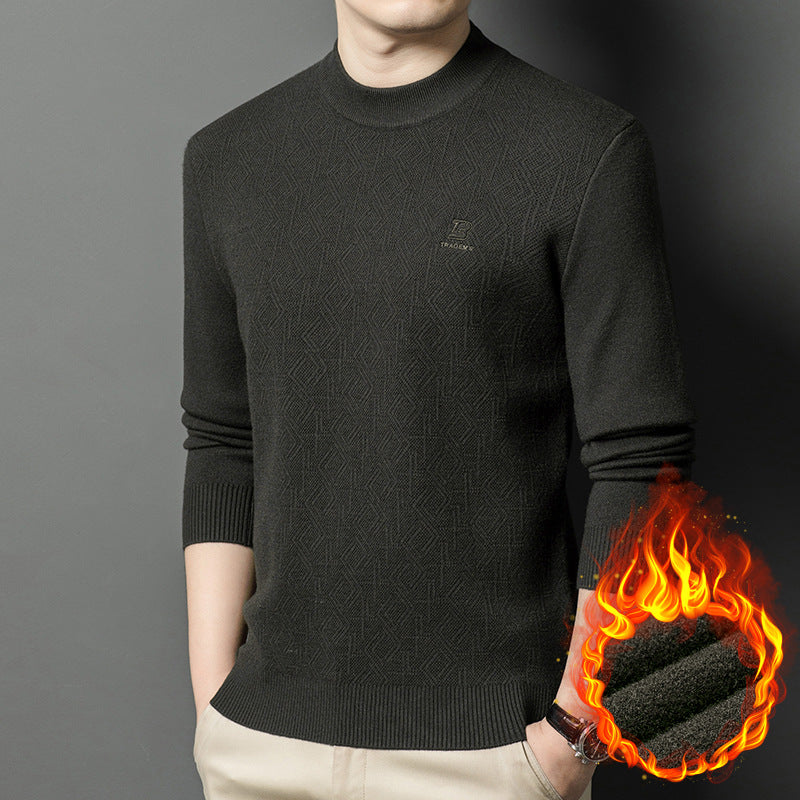 Men's Stand Collar Knit Sweater