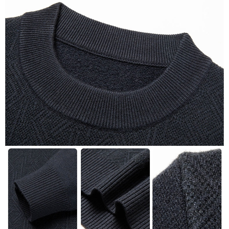 Men's Stand Collar Knit Sweater