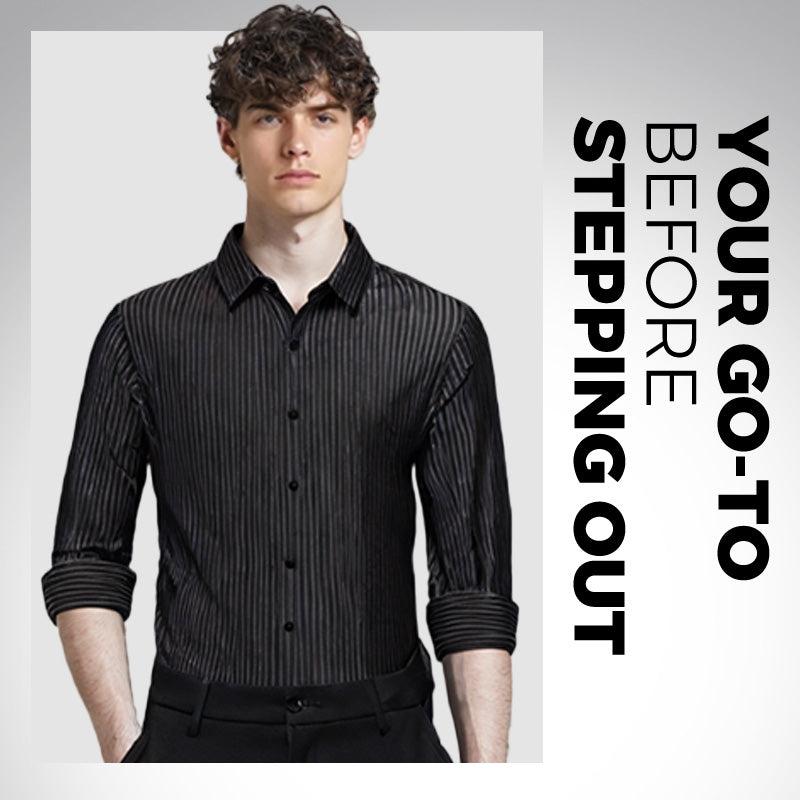 👑Fliwos® Men's Breathable Wrinkle-Free Striped Shirt