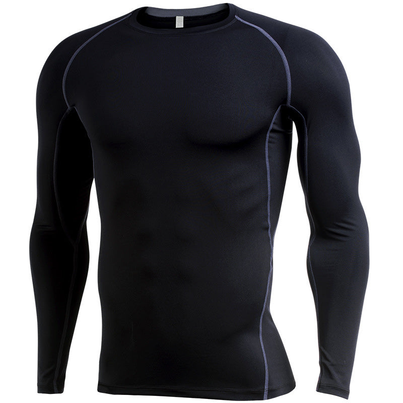 Men's Casual Long Sleeve Tight Fit Quick Dry Fitness Top