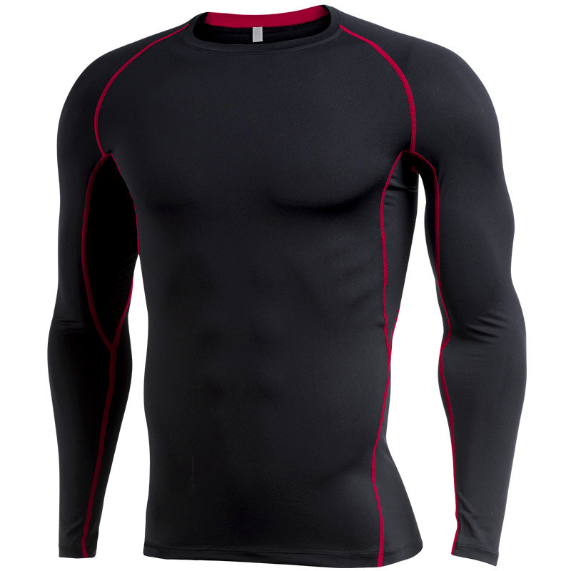 Men's Casual Long Sleeve Tight Fit Quick Dry Fitness Top