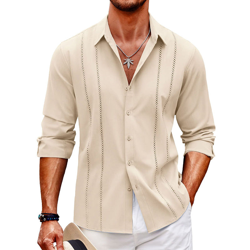 👕 Men’s Long Sleeve Single-Color Top – Casual, Comfortable & Versatile ✈️🛒