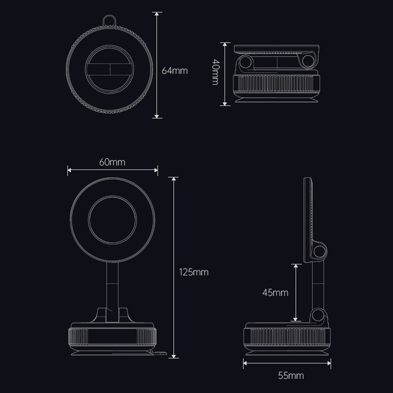 🔥2026 HOT SALE🚗 Foldable Magnetic Mount – Stable Fixing, Compact Design & 360° Rotation 🧲