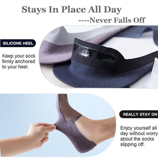 💥Limited-time special offer: Buy 1 get 4 free 💥5 Pairs Ice Silk No-Show Socks Set（50% OFF)