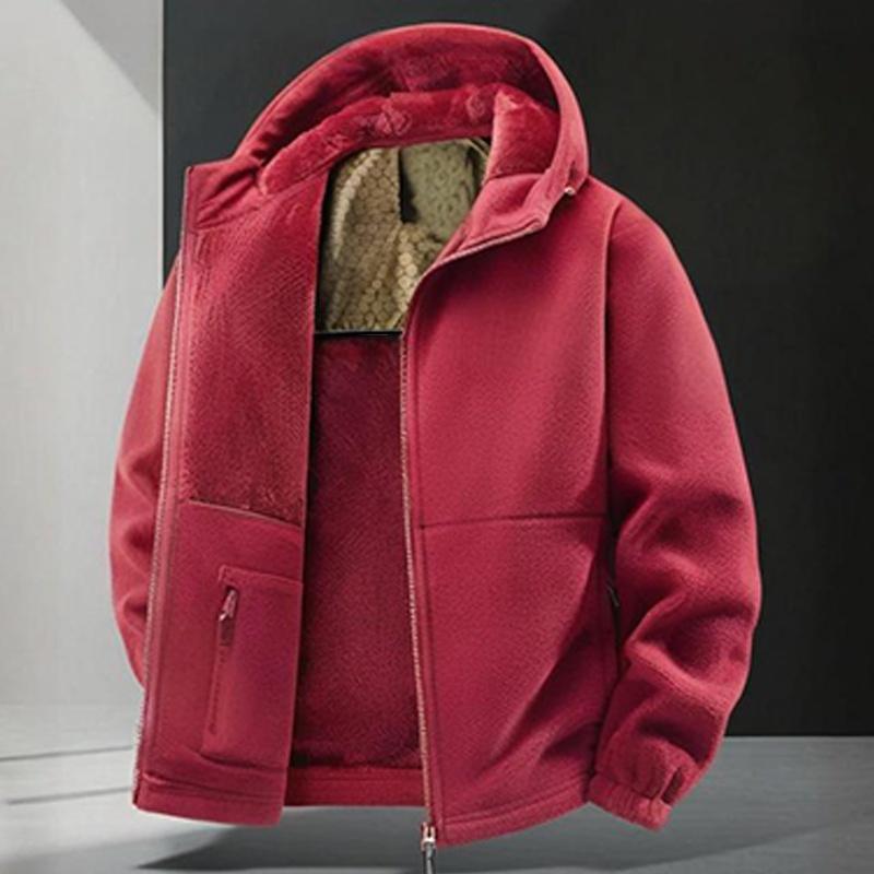Men's Hooded Casual Warm Jacket with Zipper