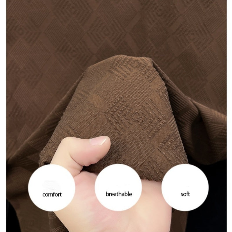 Men's Casual Faux Two-Piece Long-Sleeve Top