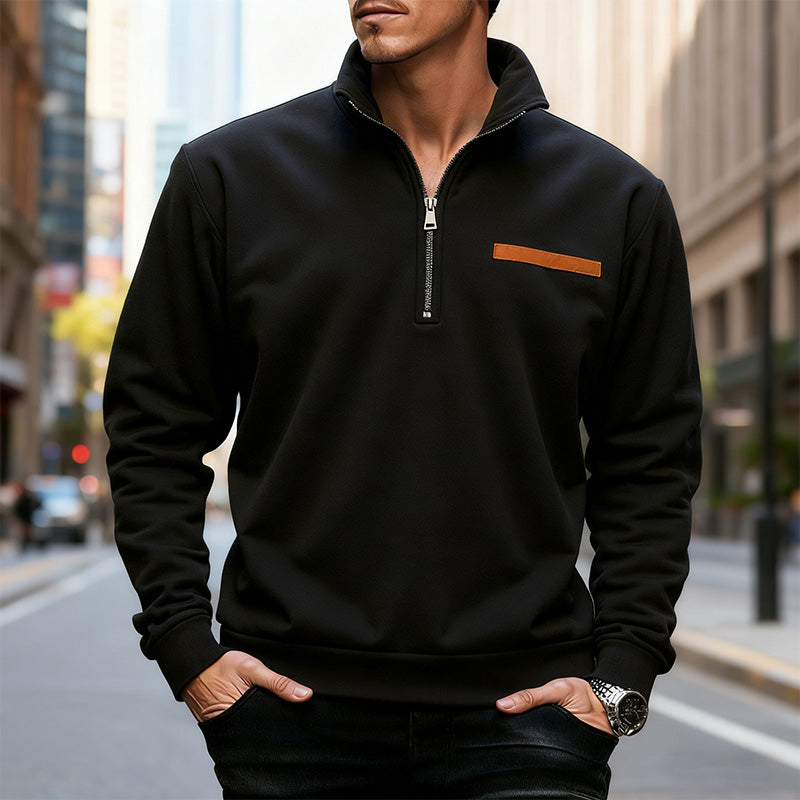 🔥Limited-time offer-Men's Stylish Half Zip Long Sleeve Tops