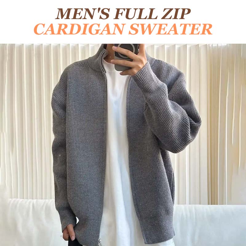 Men's Full Zip Cardigan Sweater