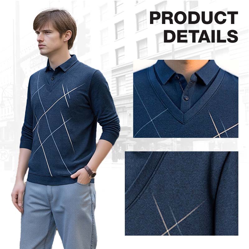 Men's Casual Modern Layered Style Top