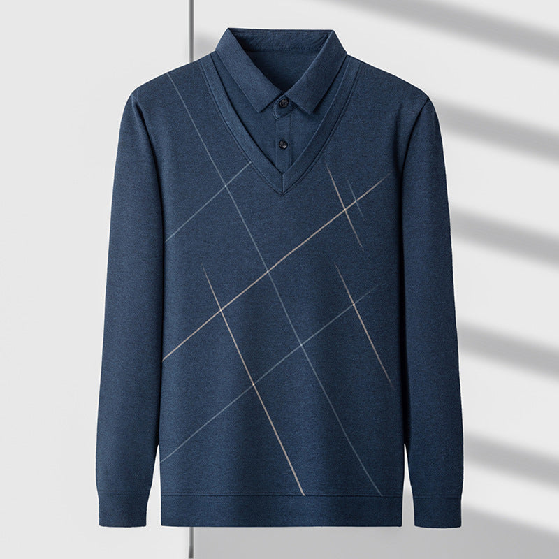 Men's Casual Modern Layered Style Top