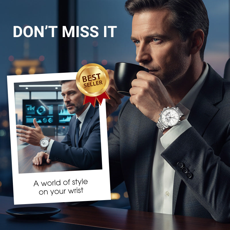 ⏳Time-Limited Special⏰Men's watch with globe motif in maritime style