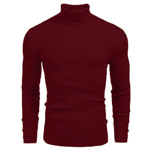 Winter Men's Knitted Turtleneck Slim Sweater