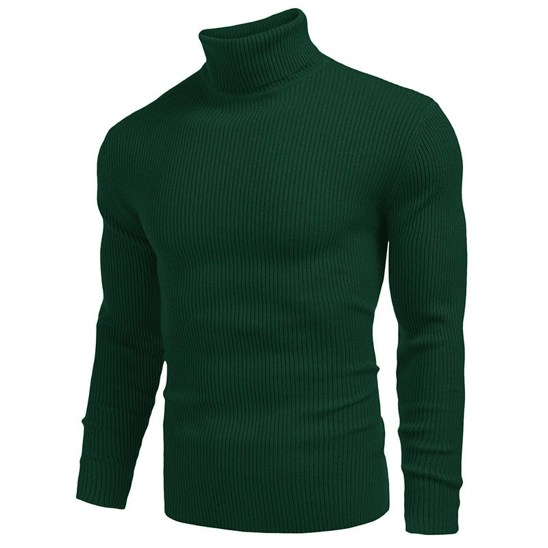 Winter Men's Knitted Turtleneck Slim Sweater